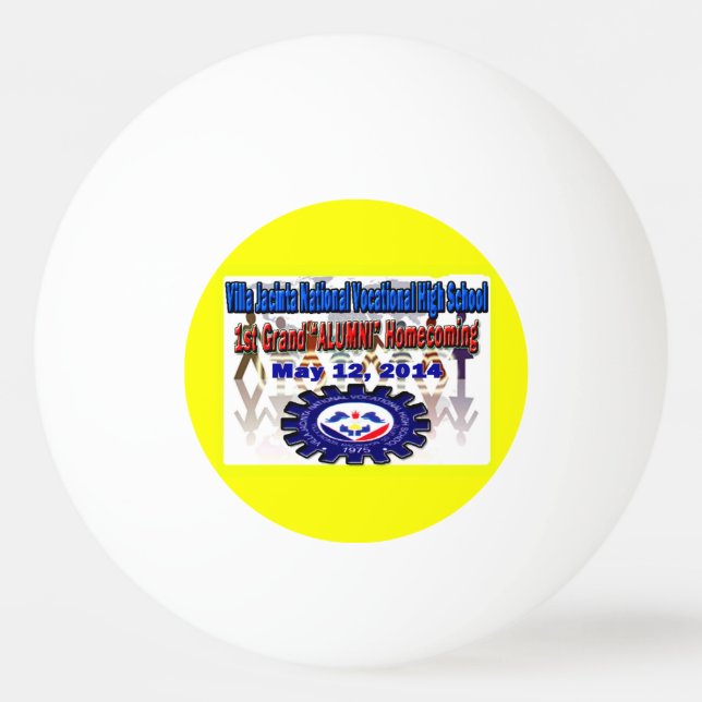 Villa Jacinta 2014 Reunion Ping Pong Ball (Front)