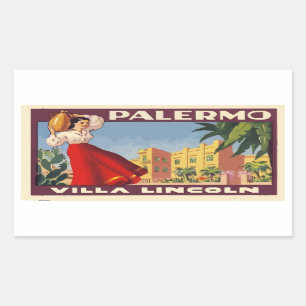 Villa Lincoln (Palermo - Italy) Rectangular Sticker