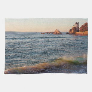 Villa on the Rocks Tea Towel