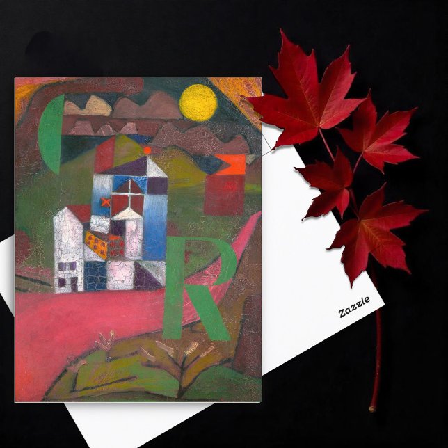 Villa R (1919) painting  by Paul Klee  Postcard (Creator Uploaded)