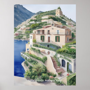 Villa Treville Positano Italy Exclusive Art Poster
