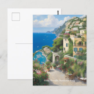 Villa Treville Positano Italy  Postcard