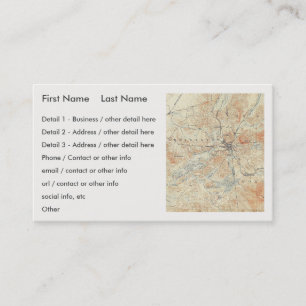 Village and area of Saranac Lake in Adirondacks Business Card