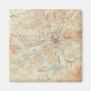 Village and area of Saranac Lake in Adirondacks Magnet