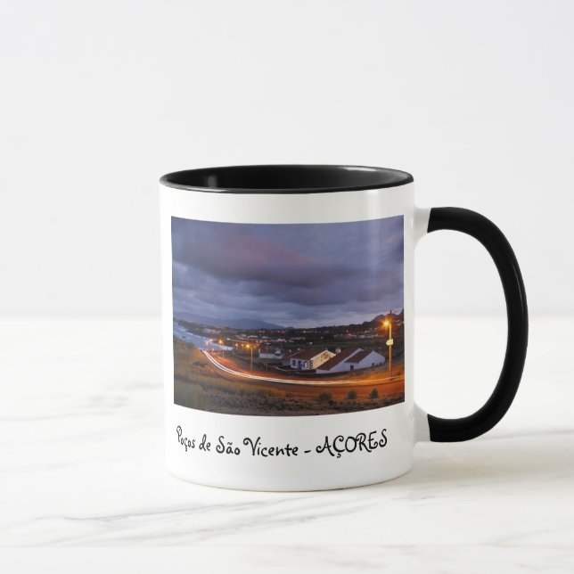 Village at dusk in Azores Mug (Right)