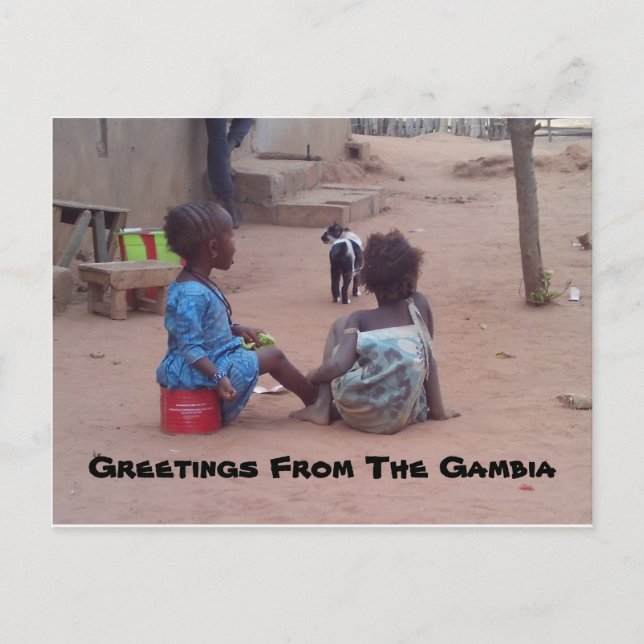 Village Children The Gambia Postcard (Front)