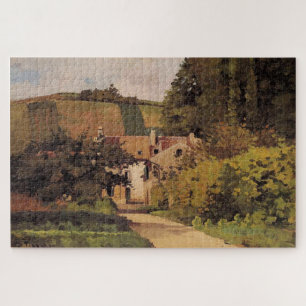 Village Church (1868) by Camille Pissarro Jigsaw Puzzle