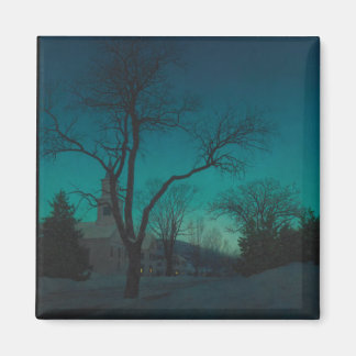 Village Church at Dusk Magnet