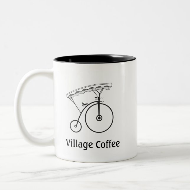 Village Coffee Two-Tone Coffee Mug (Left)