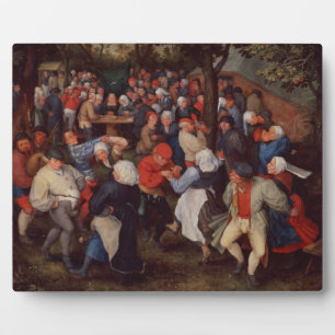Village Dance (oil on panel) Plaque