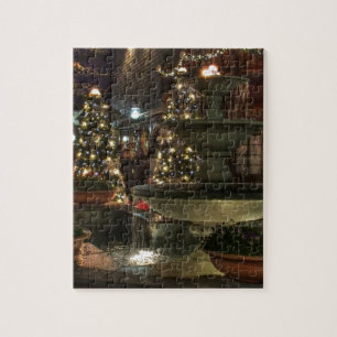 Village Fountain Jigsaw Puzzle