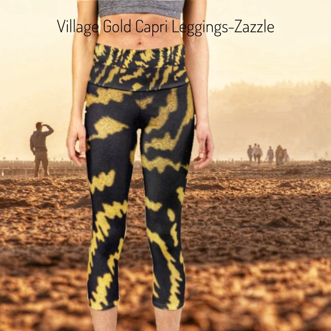 Village Gold  Capri Leggings (Creator Uploaded)