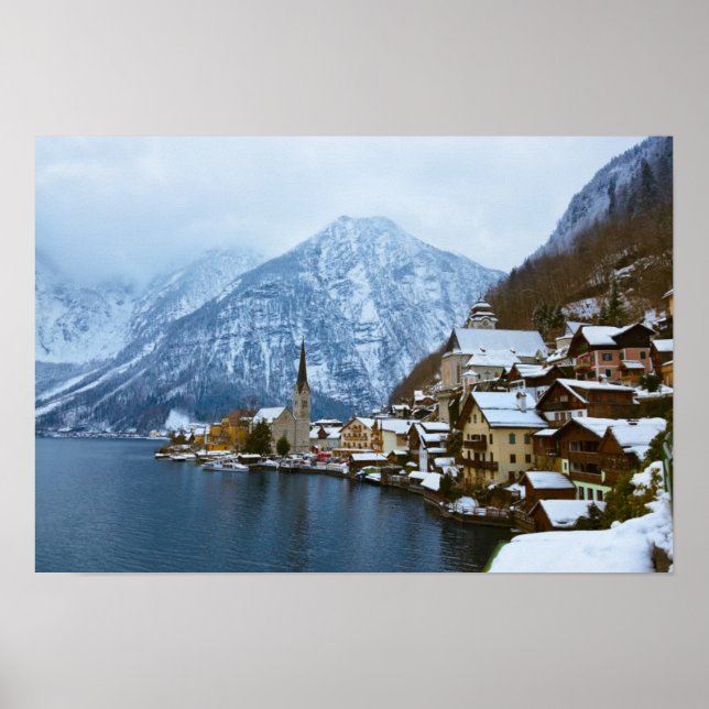 Village Hallstatt On The Lake - Salzburg Austria Poster (Front)