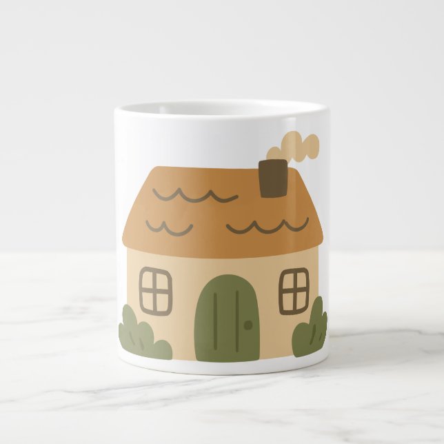 Village, Home, Rural Large Coffee Mug (Front)