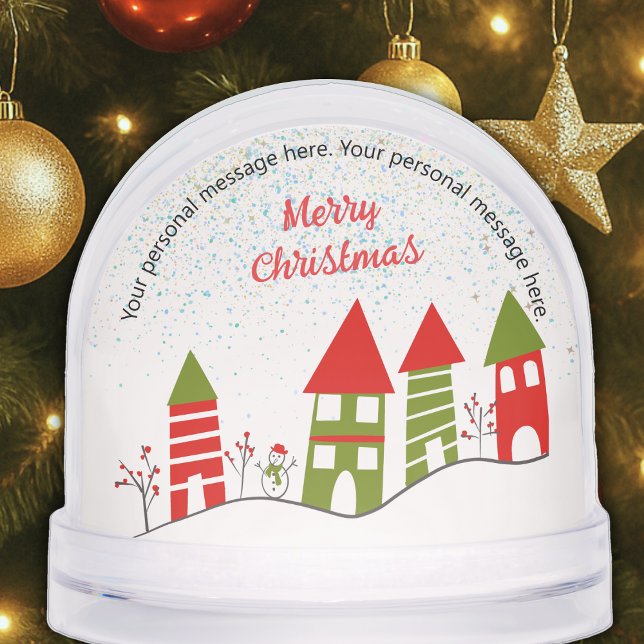 village in the snow at Christmas Message Snowglobe (Creator Uploaded)