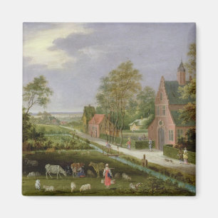 Village Landscape Magnet