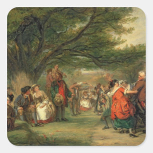 Village Merrymaking Square Sticker