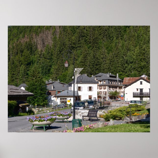 Village of Argentiere in France Poster (Front)