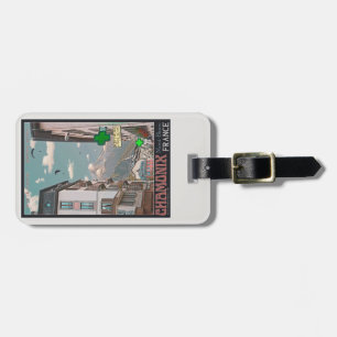 Village of Chamonix (black) Luggage Tag