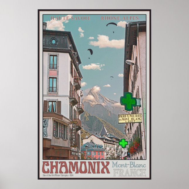 Village of Chamonix (white) Poster (Front)