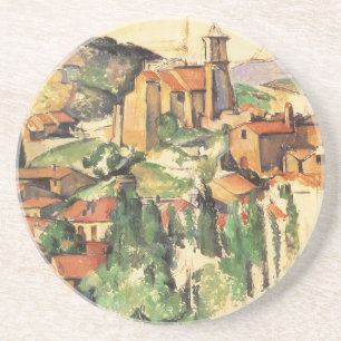 Village of Gardanne by Paul Cezanne, Vintage Art Coaster