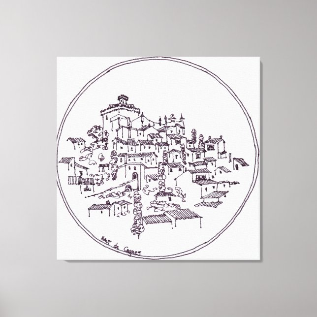 Village of Haut de Cagnes | Provence, France Canvas Print (Front)