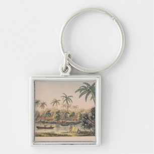 Village of Matavae, Tahiti Key Ring