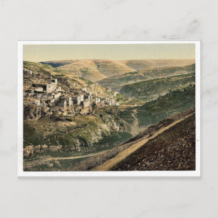 Village of Siloam, Jerusalem, Holy Land rare Photo Postcard