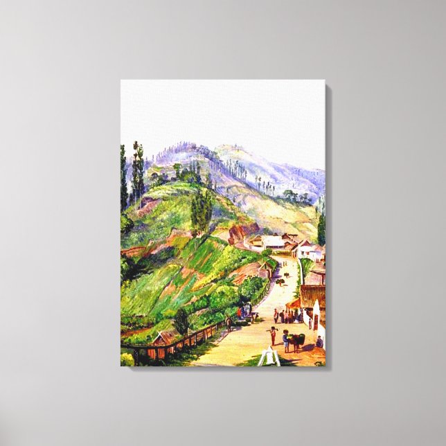 Village of Tosari, Java, 1876 painting Canvas Print (Front)