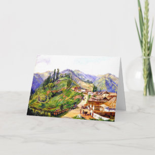 Village of Tosari, Java, 1876 painting Card