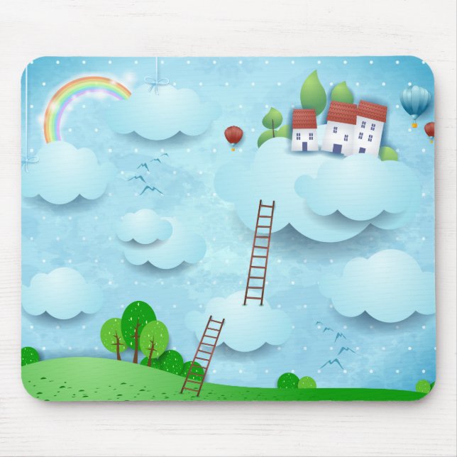 Village over the Clouds Mouse Pad (Front)