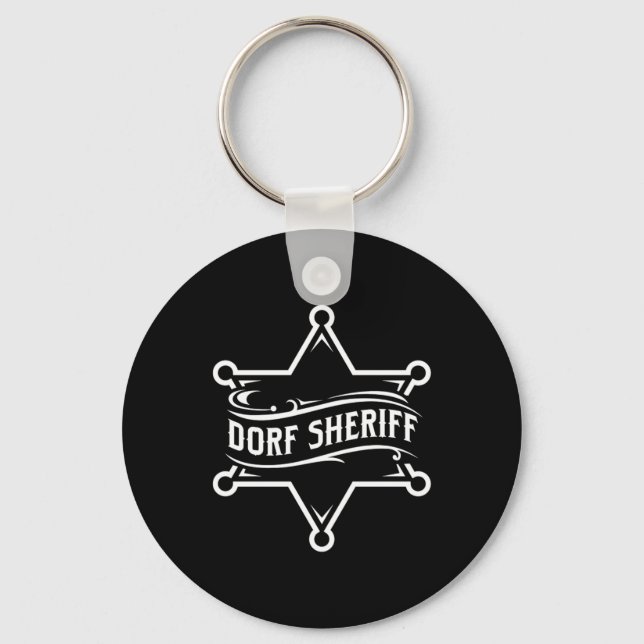 Village Sheriff Police Policeman Police badges gif Key Ring (Front)