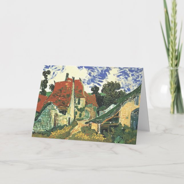 Village Street in Auvers by Vincent van Gogh Card (Front)