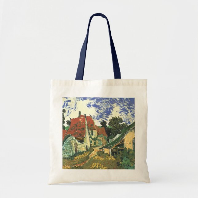 Village Street in Auvers by Vincent van Gogh Tote Bag (Front)