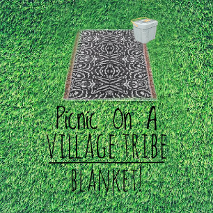 Village Tribe Throw Blanket