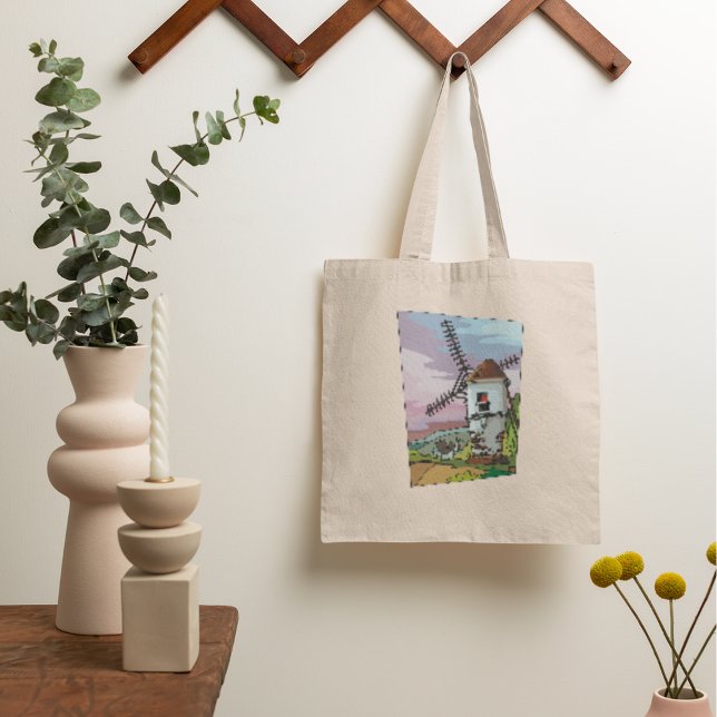Village Windmill Tote Bag (Creator Uploaded)