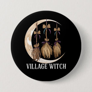 Village Witch Gothic Occult Wicca Pagan Nature 7.5 Cm Round Badge