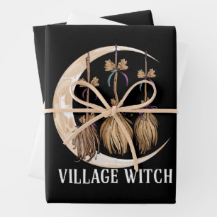 Village Witch Gothic Occult Wicca Pagan Nature Wrapping Paper Sheet