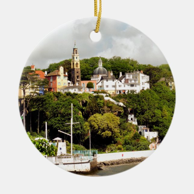 VILLAGES OF WALES CERAMIC TREE DECORATION (Front)