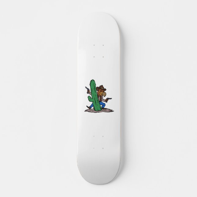 Villain Hawk cartoon | choose background colour Skateboard (Front)