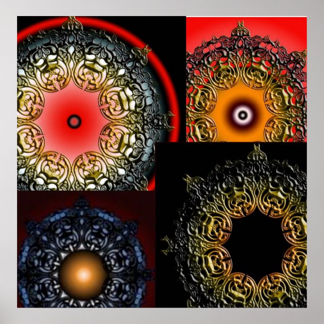 Villain Mandala Collage Poster (Front)