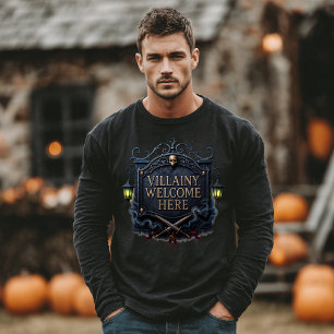 Villainy Wellcome Here Halloween Tri-Blend Shirt