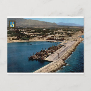 Villajoyosa Alicante Harbour Vintage Panorama Postcard