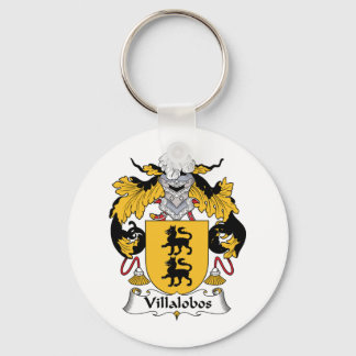 Villalobos Family Crest Key Ring