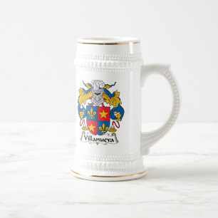 Villanueva Family Crest Beer Stein