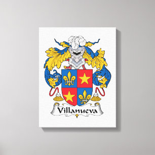 Villanueva Family Crest Canvas Print
