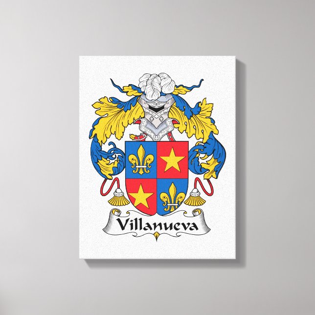 Villanueva Family Crest Canvas Print (Front)