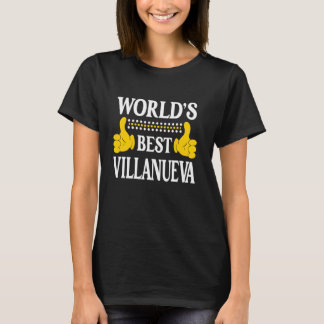 Villanueva Surname Family Last Name World's Best V T-Shirt