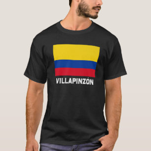 Villapinzon Colombia Flag Emblem Escudo Bandera Cr T-Shirt