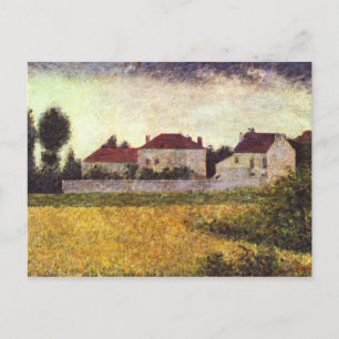 Ville d'Avray, The white houses by Georges Seurat Postcard